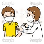 ワクチン接種-半袖（ワクチン接種会場）