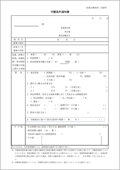 派遣労働者用（日雇型）労働条件通知書