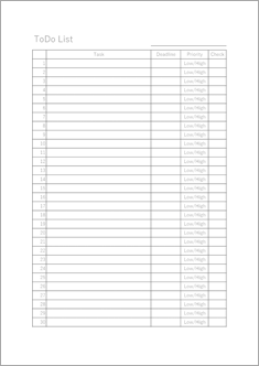 ToDoリスト（罫線・グリーン）