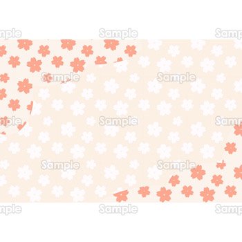桜フレーム（横・花の地模様）