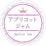 王冠付き・スタンプ風円形商品ラベル－紫