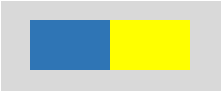 補色の組み合わせ　青と黄