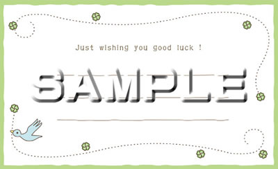 GOOD LUCKクリエーターオリジナル・メッセージカードテンプレート