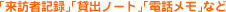 ����K�ҋL�^���ݏo�m�[�g���d�b������Ȃ�
