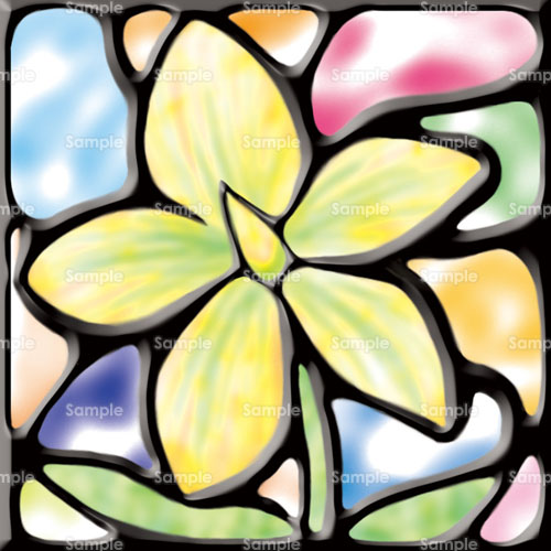 オトギリソウ 弟切草 野草 ステンドグラス ダウンロード 花のイラスト素材集 花 はな スクウェア 213 0025