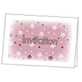 桜 招待状（表）-紫