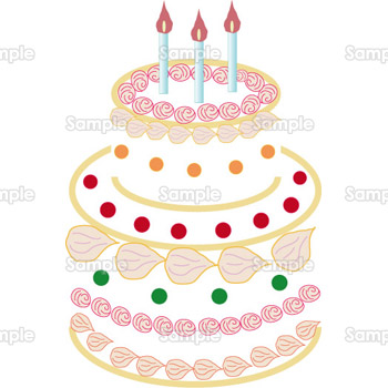 無料イラスト 写真 デコレーションケーキ 誕生日 素材集 テンプレートbank