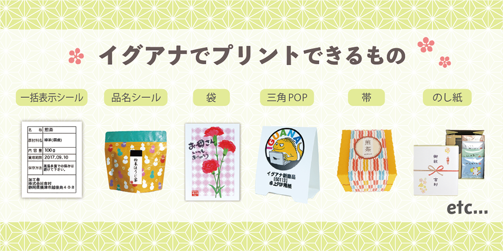 イグアナでプリントできるもの