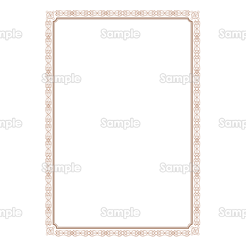 クラシックな茶色の飾り枠 のテンプレート 素材 無料ダウンロード ビジネスフォーマット 雛形 のテンプレートbank
