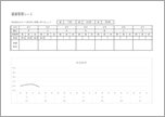 体温チェック表【1週間1日3回検温】（グラフ付き）