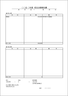 収支決算報告書