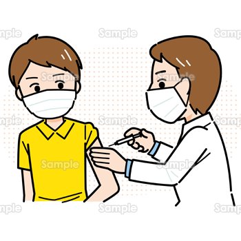 ワクチン接種-半袖（ワクチン接種会場）