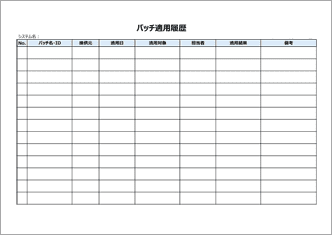 パッチ適用履歴(報告用)