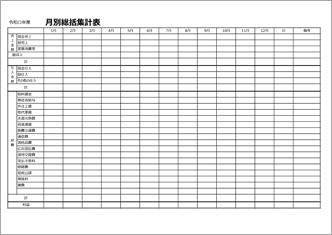 月別総括集計表