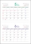 卓上カレンダー（月間ブロックタイプ）5・6月