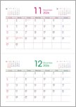 卓上カレンダー（月間ブロックタイプ）11・12月