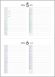 卓上カレンダー（月間横罫タイプ）5・6月