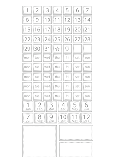 日付シート　シンプル