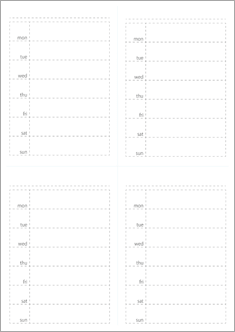 週間スケジュール　破線