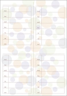 週間スケジュール　水玉ポップ