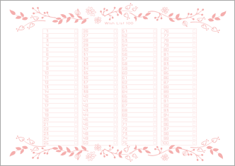 ウィッシュリスト100　ボタニカル