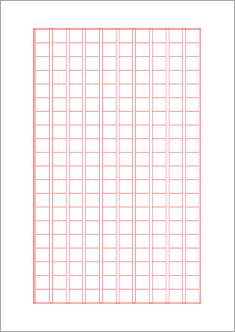 【直接入力対応】原稿用紙（縦書200字詰）赤