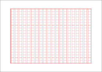 【直接入力対応】原稿用紙（縦書400字詰）赤