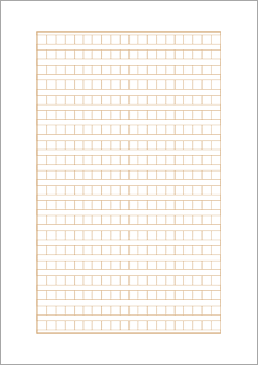 【直接入力対応】原稿用紙（横書400字詰）茶