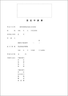 登記申請書（氏名変更）