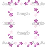 紫の桜フレーム（縦）