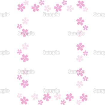 ピンクの桜フレーム 縦 のテンプレート 素材 無料ダウンロード ビジネスフォーマット 雛形 のテンプレートbank