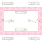 桜色の縁取りフレーム（横）