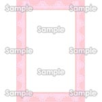桜色の縁取りフレーム（縦）