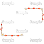 紅梅・白梅のフレーム・ヨコ