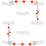 紅梅・白梅のフレーム・タテ