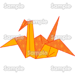 亀甲花菱模様の折鶴