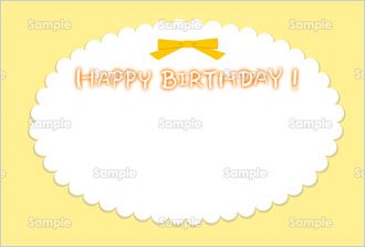 Happy Birthday 黄色 のテンプレート 素材 無料ダウンロード ビジネスフォーマット 雛形 のテンプレートbank