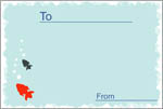 「赤黒金魚 」メッセージカード