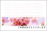 「桜−卒業おめでとう」メッセージカード