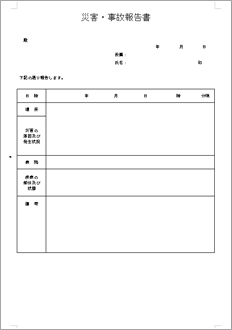 災害・事故報告書