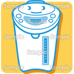 節電-電気ポット（顔つき）