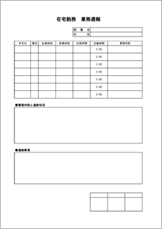 在宅勤務業務週報