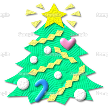 貼り絵風クリスマスツリー のテンプレート 素材 無料ダウンロード ビジネスフォーマット 雛形 のテンプレートbank