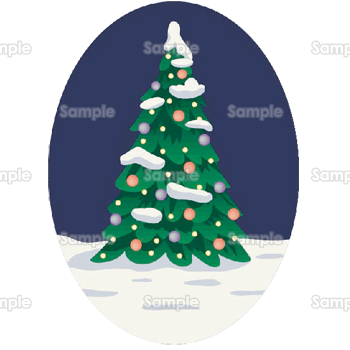 雪をかぶったクリスマスツリー のテンプレート 素材 無料ダウンロード ビジネスフォーマット 雛形 のテンプレートbank