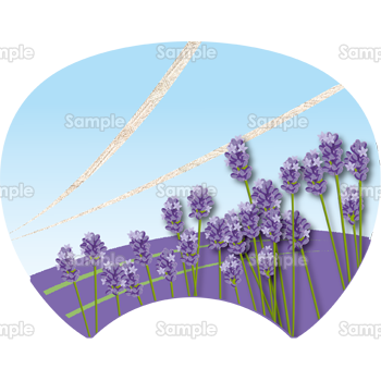 節電うちわ(ラベンダー)