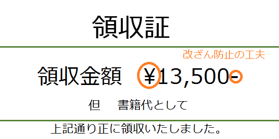 領収書の金額改ざん防止策―大字-関連コラム