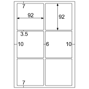 A4 6面ラベル 角丸