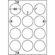 A4 丸12面ラベル