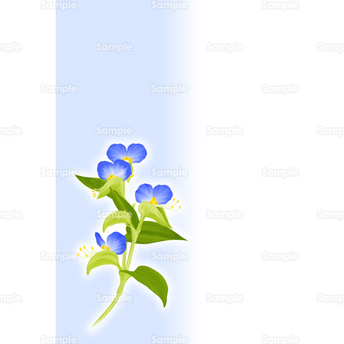 ツユクサ 露草 野草 花 のイラスト 001 00 クリエーターズスクウェア