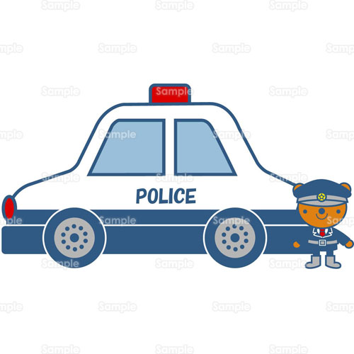 おまわりさん パトカー 警官 警察 車 のイラスト 005 0126 クリエーターズスクウェア